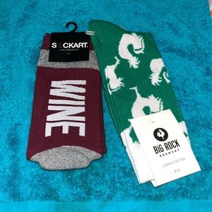 🌈5 for $10 sale-Wine Not? & Big Rock Brewery bundle of socks